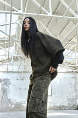 (W) DOUBLE-POCKETED LEOPARD PANTS