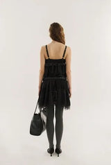 Antique lace dress - black