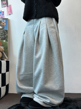 M,XL🤎2サイズ🤎 ダブルピンタックワイドロングバルーンパンツ ❤🤎🖤🩶4カラー