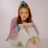 STRIPE KNIT SCRUNCHIE (SKY BLUE)