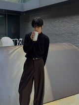 [ASCLO MADE] Rib Mock Neck T Shirt (6color)