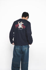 25SS ドロップスターベアロングスリーブTシャツ ダークネイビー