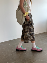 ジッパーバミューダカーゴパンツ