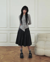 Jelly Button Asymmetric Ruched Top