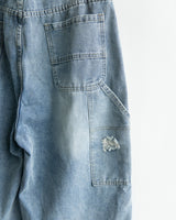 Flat 7-Part Denim Pants