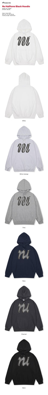 Nu Halftone Black Hoodie - 6COLOR