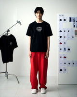 [UPDRAFT]PATCH POCKET COTTON SWEAT PANTS RED for men