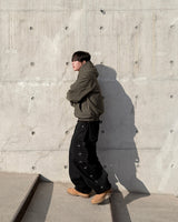 Stellon Cross Embroidery Balloon Pants