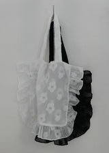 [jiwonywony x voor] Frill Blossom Shoulder Bag_Black
