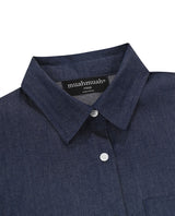 SLIM FIT DENIM HALF SHIRT [2color]