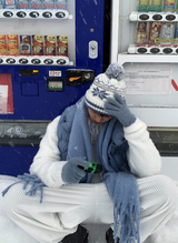 Zero Nine Cozy Snowflake Drop Knit Beanie