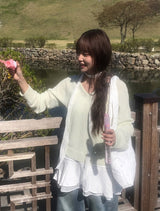 ウォピ シースルー ライン スカーフ マフラー