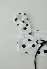 Dot ribbon dot frill bikini