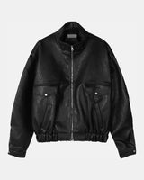 (UNISEX) Rush Crop Leather Jacket