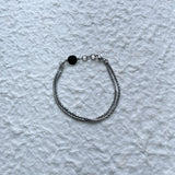 Black Accent Double Chain Bracelet
