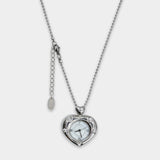 Twinkle Heart Clock Long Necklace