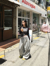 See-through Slim Off-Shoulder Raglan T-Shirt (3c)