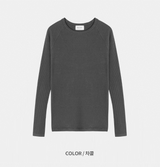 muscle-fit raglan ribbed knitwear