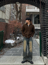 Saint wool zipup knit
