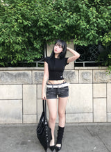 バックレスショートスリーブT