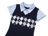 Miri Preppy Argyle Knit Tee
