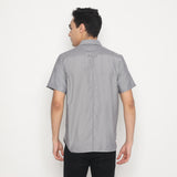 MON AKITA - Satori Men Short Sleeve Shirt Grey