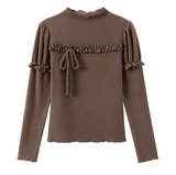 ベイフリルニットTシャツ