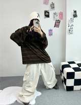 コーデュロイパラシュートカーゴパンツ🩶💚🖤💛 - 4カラーズ