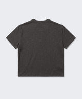 スラブヘンリーネッククロップドTシャツユニオンジャック チャコール