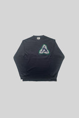 "RECYCLE" ロゴ長袖Tシャツ(ネイビー)