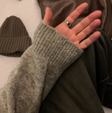 nade Alpaca Overfit Wool Round Knit