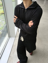 No.1397 diagonal zipper WM hood T (3color)