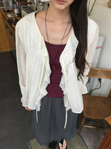 Duhin Basic Color Layered Round Sleeveless