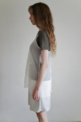 Sheer layered slip, White