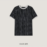 [MUSCLE FIT] スケッチリンガー半袖ニットTシャツ(3color)