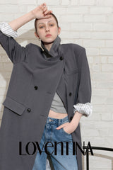 MAXIMAL DOUBLE COAT_GRAY