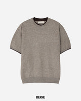 Welt Crop Short Sleeve Knit