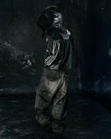 "25 LEOPARD" WAXED GREY BAGGY JEANS