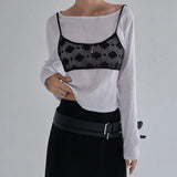 [Hamonz] Flower String Net Bustier - 3 Colors