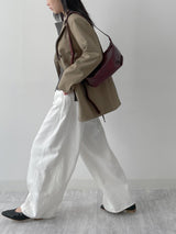 371 Pintuck Cotton Wide Pants