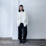 Textured Stripe Drop-Shoulder Shirt
