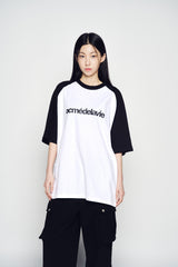 25SS コネクトロゴラグランショートスリーブTシャツ ブラック