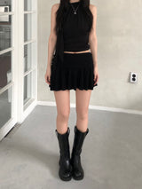 Dice Flared Mini Skirt (2 colors)