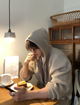 [Set-up]Risquare Two-Way Oversized Fit Hooded Zip-Up Knitwear 