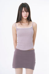 Frill lace Sleeveless (ASH BROWN)