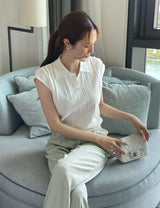 Light Cool Pintuck Wide Slacks
