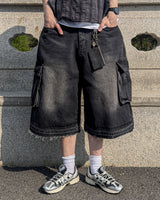 Faded Vintage Bermuda Cargo Denim