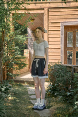 LAYERED RUSTLE HALF PANTS (3 COLORS)