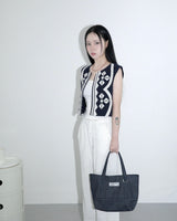 Dark denim mini tote bag
