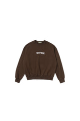 WTSM ロゴ スウェットシャツ、ブラウン